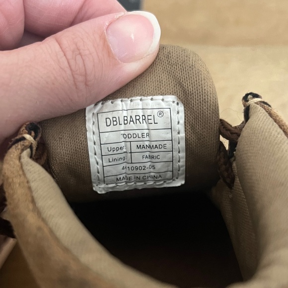DBL Barrel Brown Woven Kids Boots - Picture 6 of 7